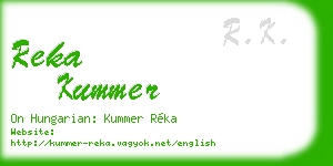 reka kummer business card